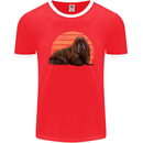 A Walrus Painting Mens Ringer T-Shirt FotL Red/White
