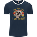 Best Dog Ever I Shih Tzu Not Funny Mens Ringer T-Shirt FotL Navy Blue/White