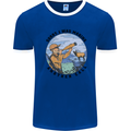 Funny Hunting Making Another Call Hunter Mens White Ringer T-Shirt Royal Blue/White