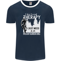 I Need to Go Mountain Biking Funny Cycling Mens Ringer T-Shirt FotL Navy Blue/White