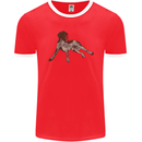 German Shorthaired Pointer Dog Mens Ringer T-Shirt FotL Red/White