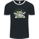 Lets Get Fungi Funky Magic Mushrooms Mens Ringer T-Shirt FotL Black/White