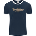 A Bolan Fish Fishing Fisherman Mens Ringer T-Shirt FotL Navy Blue/White