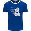 U Dropped Your Brain Sarcastic Stupid Dumb Mens Ringer T-Shirt FotL Royal Blue/White