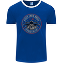 Death From Above F-16 Fighter Pilot RAF Mens Ringer T-Shirt FotL Royal Blue/White