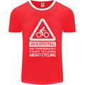 May Start Talking About Cycling Cyclist Mens Ringer T-Shirt FotL Red/White