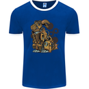 Steampunk Rabbit Mens Ringer T-Shirt FotL Royal Blue/White