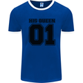 His Queen Funny Valentines Day Mens Ringer T-Shirt Royal Blue/White