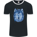 A Polygon Wolf Mens Ringer T-Shirt FotL Black/White