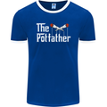 The Pot Father Funny Weed Drugs Cannabis Mens Ringer T-Shirt FotL Royal Blue/White