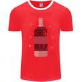 Vodka Sobriety Vodkabulary Alcohol Mens Ringer T-Shirt FotL Red/White