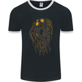 Octobot Octopus Kraken Cthulhu Scuba Diving Mens Ringer T-Shirt FotL Black/White