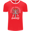 Feeling Christmas In My Bones Mens Ringer T-Shirt FotL Red/White