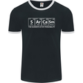 Sarcasm the Elements Personality Funny ECG Mens Ringer T-Shirt FotL Black/White