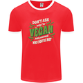 Dont Ask Why Im Vegan Mens Ringer T-Shirt FotL Red/White