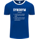 Synonym Funny Definition Slogan Mens Ringer T-Shirt FotL Royal Blue/White
