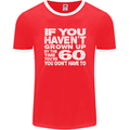 60th Birthday 60 Year Old Don't Grow Up Funny Mens Ringer T-Shirt FotL Red/White