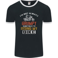 I'm Not Always Grumpy Biker Motorcycle Mens Ringer T-Shirt FotL Black/White