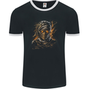 An Egyptian Demon Mummy Evil Eyes Mens Ringer T-Shirt FotL Black/White