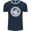 Dadcules Funny Fathers Day Gym Bodybuiding Mens Ringer T-Shirt FotL Navy Blue/White