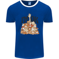 I'm OK Funny Cat Mum Dad Crazy Lady Kitten Mens White Ringer T-Shirt Royal Blue/White