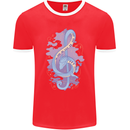 Musical Keyboard Dragon Mens Ringer T-Shirt FotL Red/White