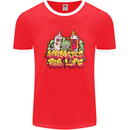 Spliff & Lighter Homies Funny Weed Cannabis Mens Ringer T-Shirt FotL Red/White