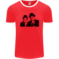 Dick and Doof Aka Laurel & Hardy Mens Ringer T-Shirt FotL Red/White