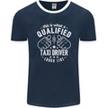 A Qualified Taxi Driver Looks Like Mens Ringer T-Shirt FotL Navy Blue/White