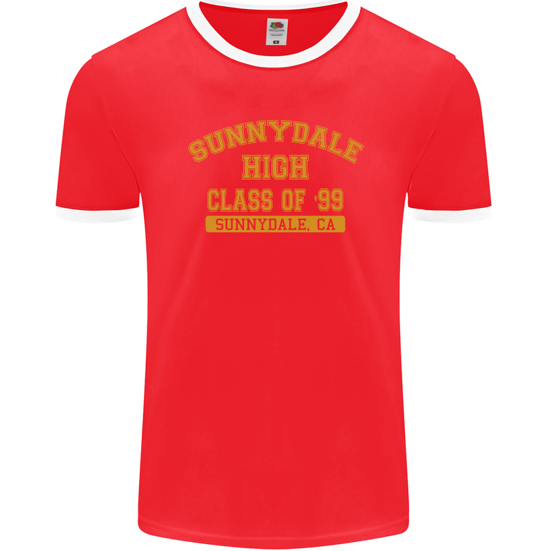 Sunnydale High TV & Movies Mens Ringer T-Shirt FotL Red/White