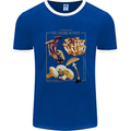 Mushroom Species Mycology Foraging Mens Ringer T-Shirt FotL Royal Blue/White