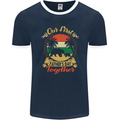 Our First Fathers Day Funny Bear Cub Mens Ringer T-Shirt FotL Navy Blue/White