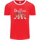 The Dinosaurs Funny T-Rex Music Parody Mens Ringer T-Shirt FotL Red/White