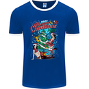 Sexy Merry Christmas Funny Christmas Mens Ringer T-Shirt FotL Royal Blue/White