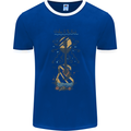 Guitar Beach Acoustic Holiday Surfing Music Mens Ringer T-Shirt FotL Royal Blue/White