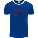 Chinese Zodiac Shengxiao Year of the Rat Mens Ringer T-Shirt FotL Royal Blue/White