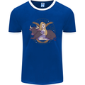 Taurus Star Sign Astrological Zodiac Mens Ringer T-Shirt FotL Royal Blue/White