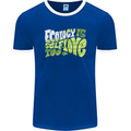 Ecology is Self-Love Climate Change Mens Ringer T-Shirt FotL Royal Blue/White