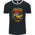 Hotrod Legend Hot Rod Dragster Car Mens Ringer T-Shirt FotL Black/White