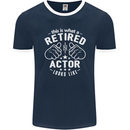 This Is What a Retired Actor Looks Like Mens Ringer T-Shirt FotL Navy Blue/White