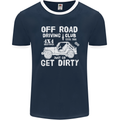 Off Road Driving Club Get Dirty 4x4 Funny Mens Ringer T-Shirt FotL Navy Blue/White