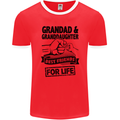 Grandad and Granddaughter Grandparent's Day Mens Ringer T-Shirt FotL Red/White