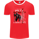 Do Not Pray Knights Templar St Georges Day Mens Ringer T-Shirt FotL Red/White