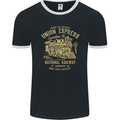 Railway Train Trainspotter Trianspotting Mens Ringer T-Shirt FotL Black/White