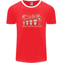 Weekly Coffee To Alcohol Evolution Wine Mens Ringer T-Shirt Red/White