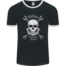 Machinist I Have Tolerance Issues Skull Mens Ringer T-Shirt FotL Black/White