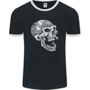 Viking Skull Symbols wp Mens Ringer T-Shirt FotL Black/White