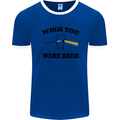 Wish You Were Beer St Patricks Day Alcohol Mens Ringer T-Shirt Royal Blue/White