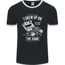 I Grew up on the Gamer Funny Gaming Mens Ringer T-Shirt FotL Black/White