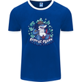 A Reggae Shark Mens Ringer T-Shirt FotL Royal Blue/White